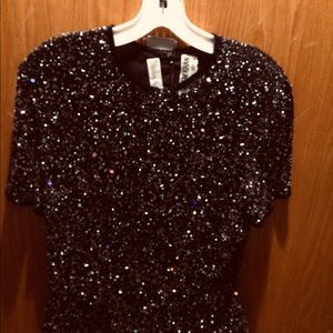 Naeem Khan black & silver top.